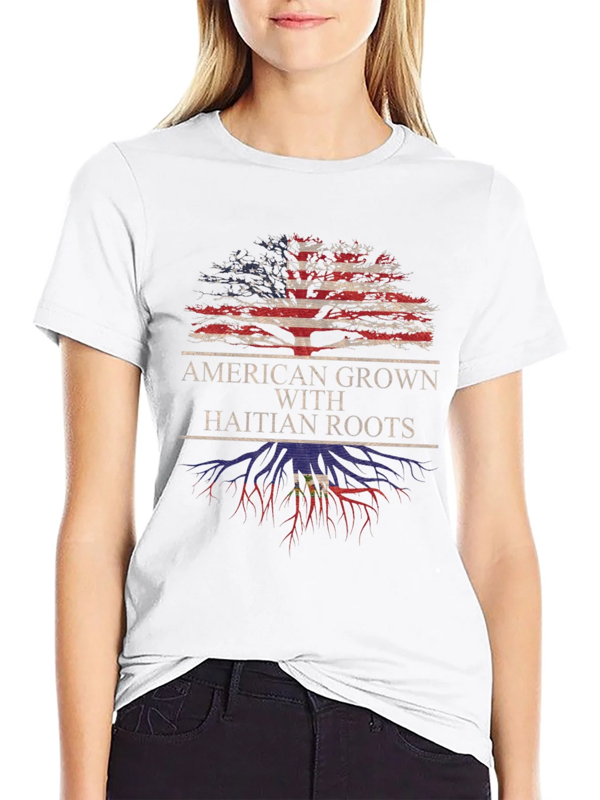 American Grown with Haitian Roots T-Shirt product image 8
