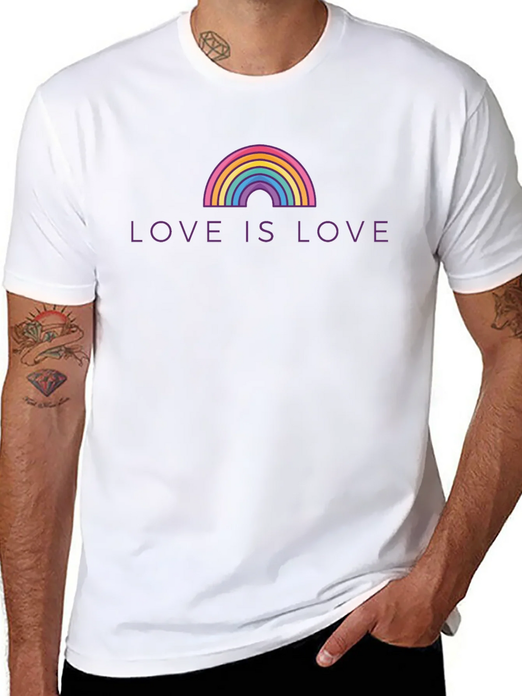 Love is LGBTQ+ Rainbow Graphic T-Shirt product image 5