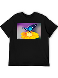 Butterfly on Flower Graphic T-Shirt product image 1
