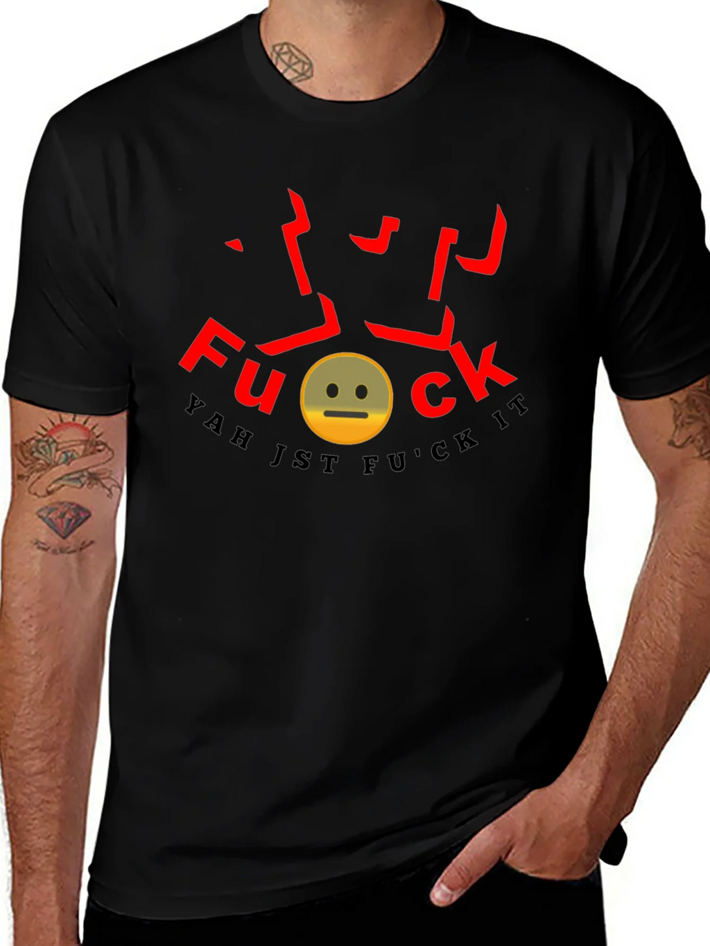 Yah Jst F*ck It Graphic Tee product image 1