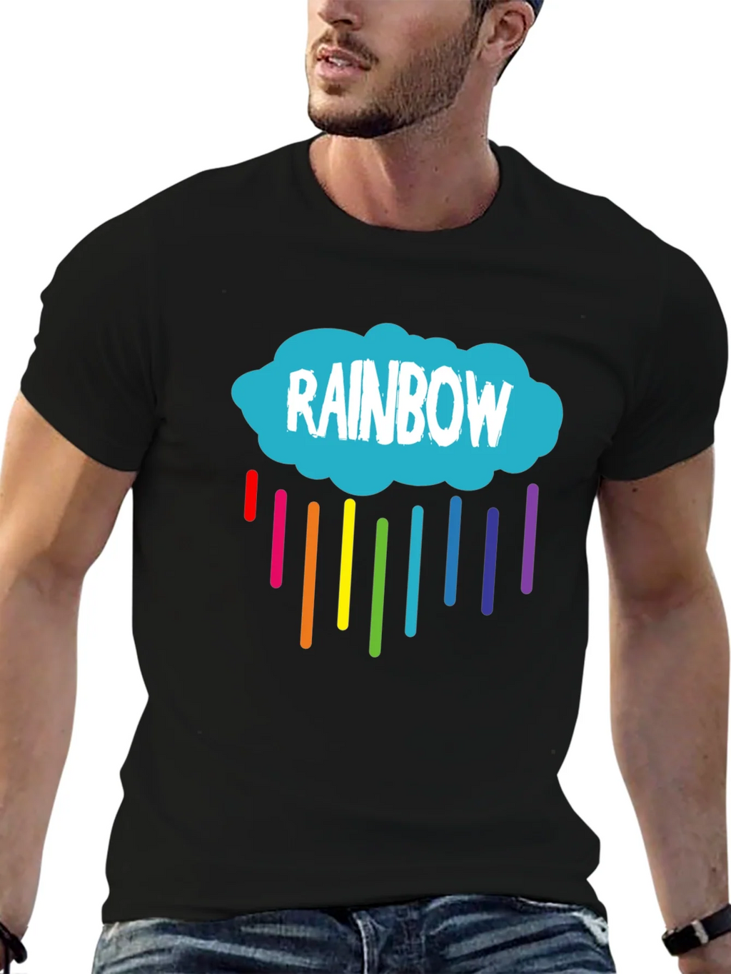 Rainbow Cloud Graphic T-Shirt - Unisex product image 6