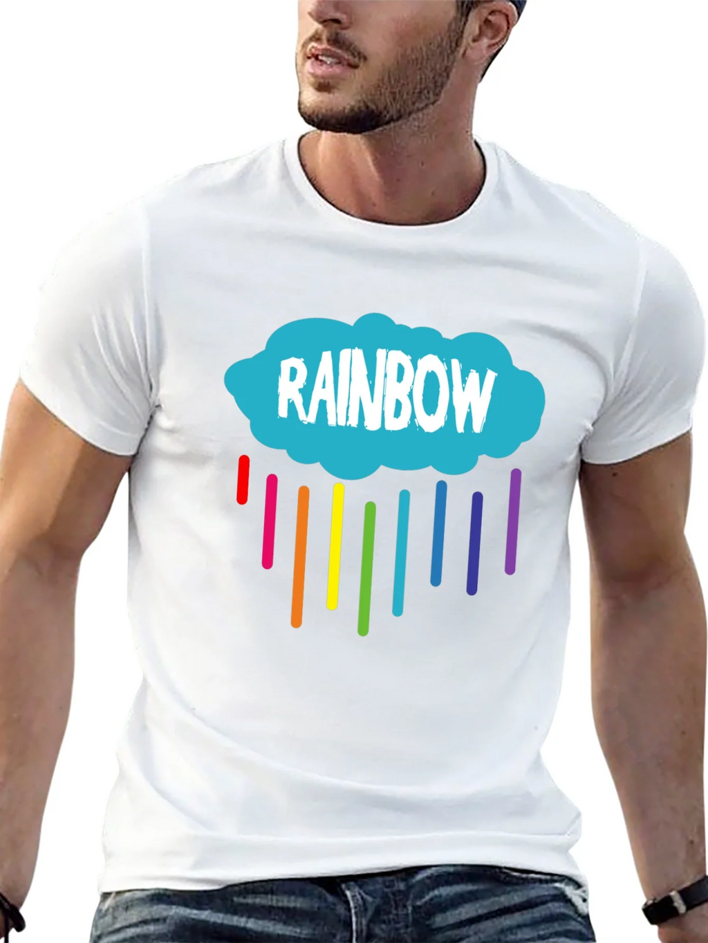 Rainbow Cloud Graphic T-Shirt - Unisex product image 12