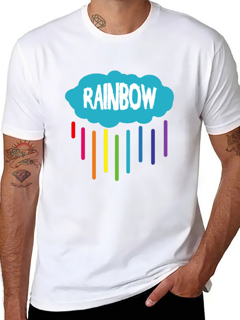 Rainbow Cloud Graphic T-Shirt - Unisex product image 7