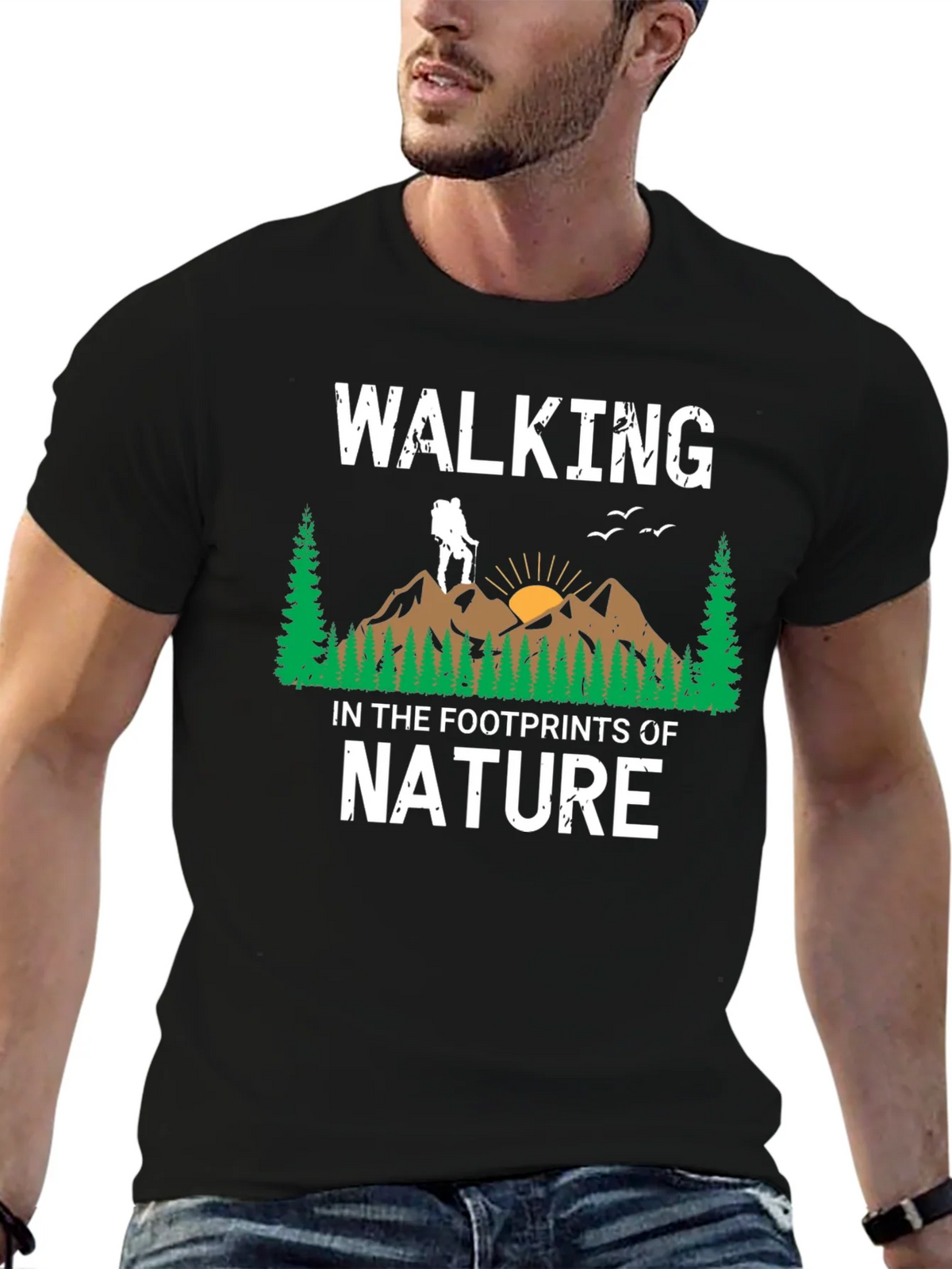 Walking in the Footprints of Nature Graphic T-Shirt product image 6
