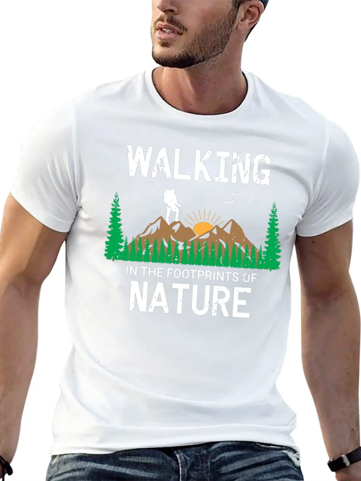 Walking in the Footprints of Nature Graphic T-Shirt product image 12