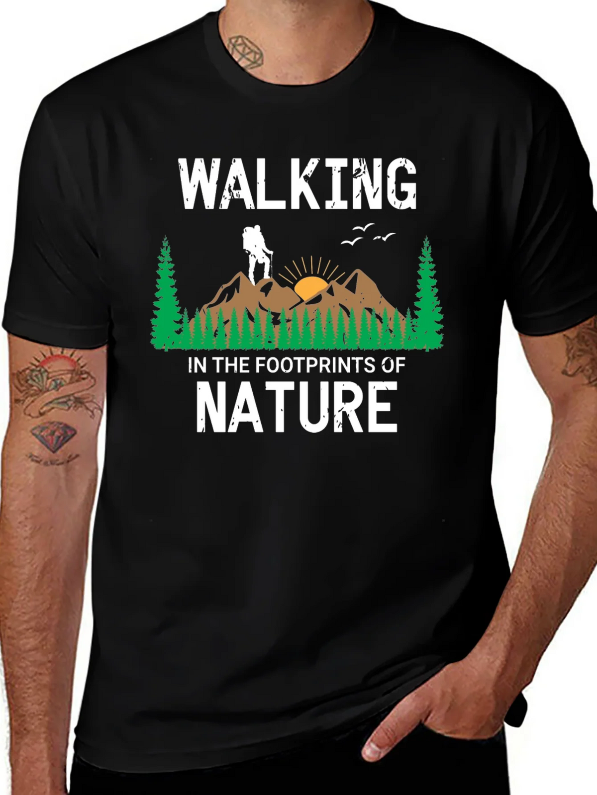 Walking in the Footprints of Nature Graphic T-Shirt product image 1