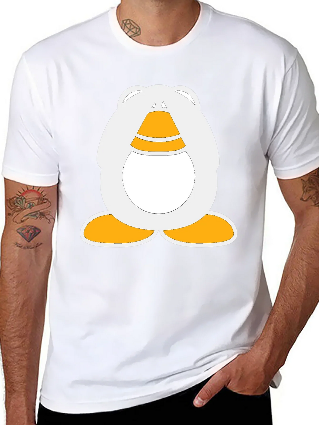 Cartoon Penguin Graphic Black T-Shirt product image 6