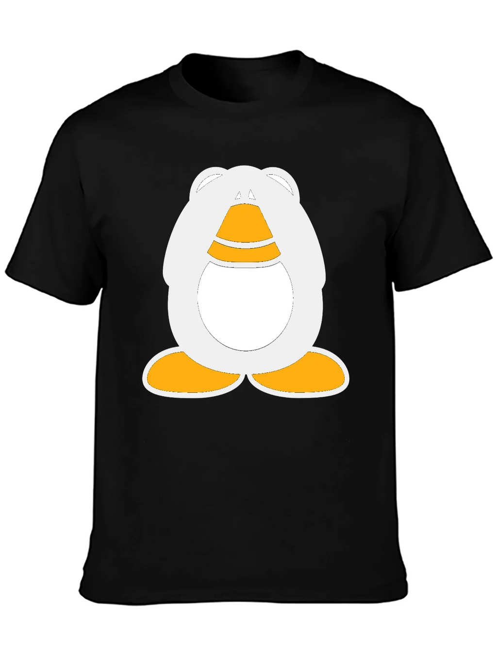 Cartoon Penguin Graphic Black T-Shirt product image 2