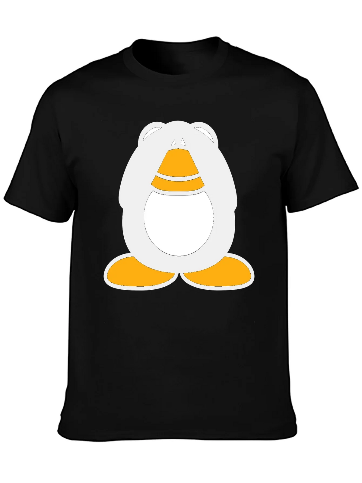 Cartoon Penguin Graphic Black T-Shirt product image 2