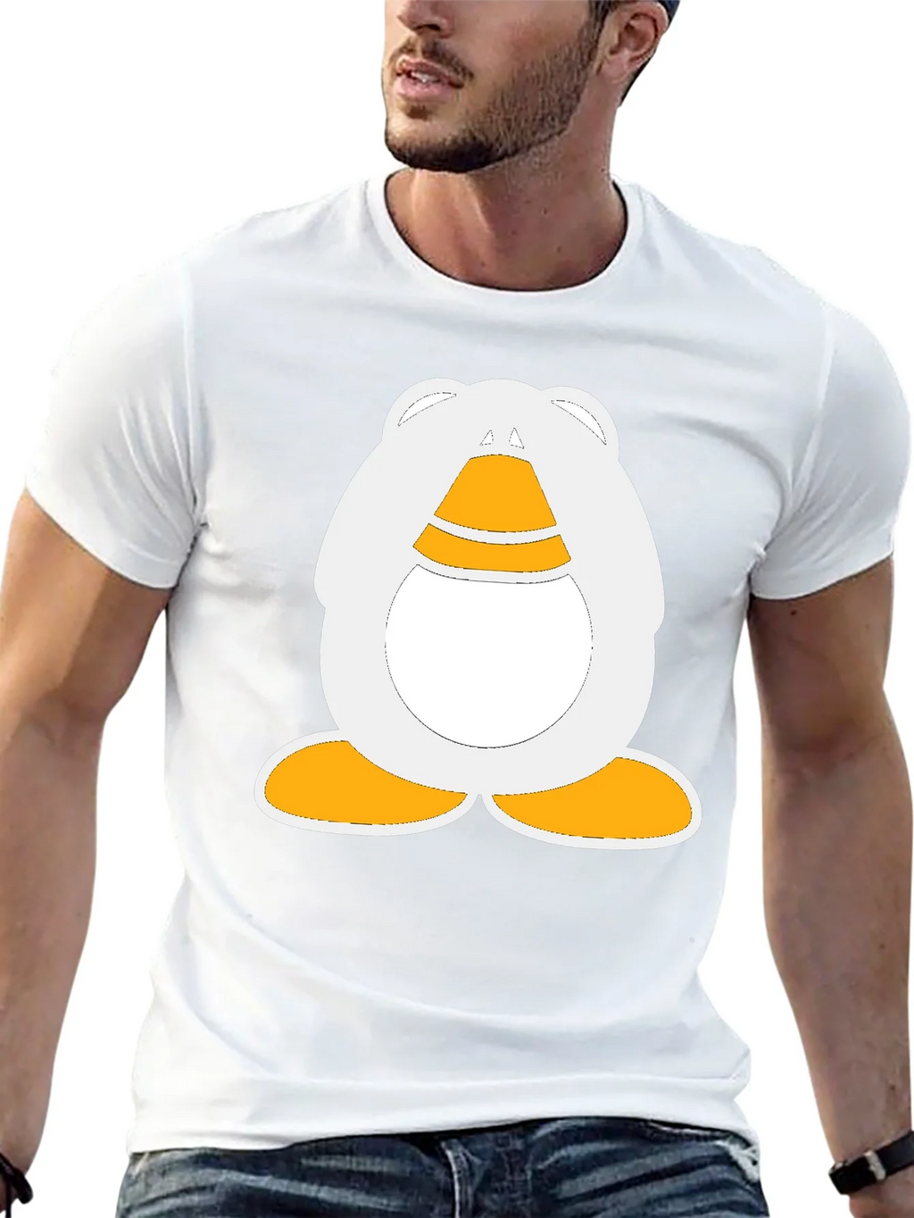 Cartoon Penguin Graphic Black T-Shirt product image 8