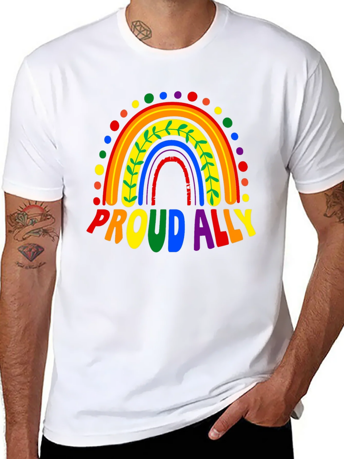Proud Ally Rainbow LGBTQ+ Pride T-Shirt product image 7
