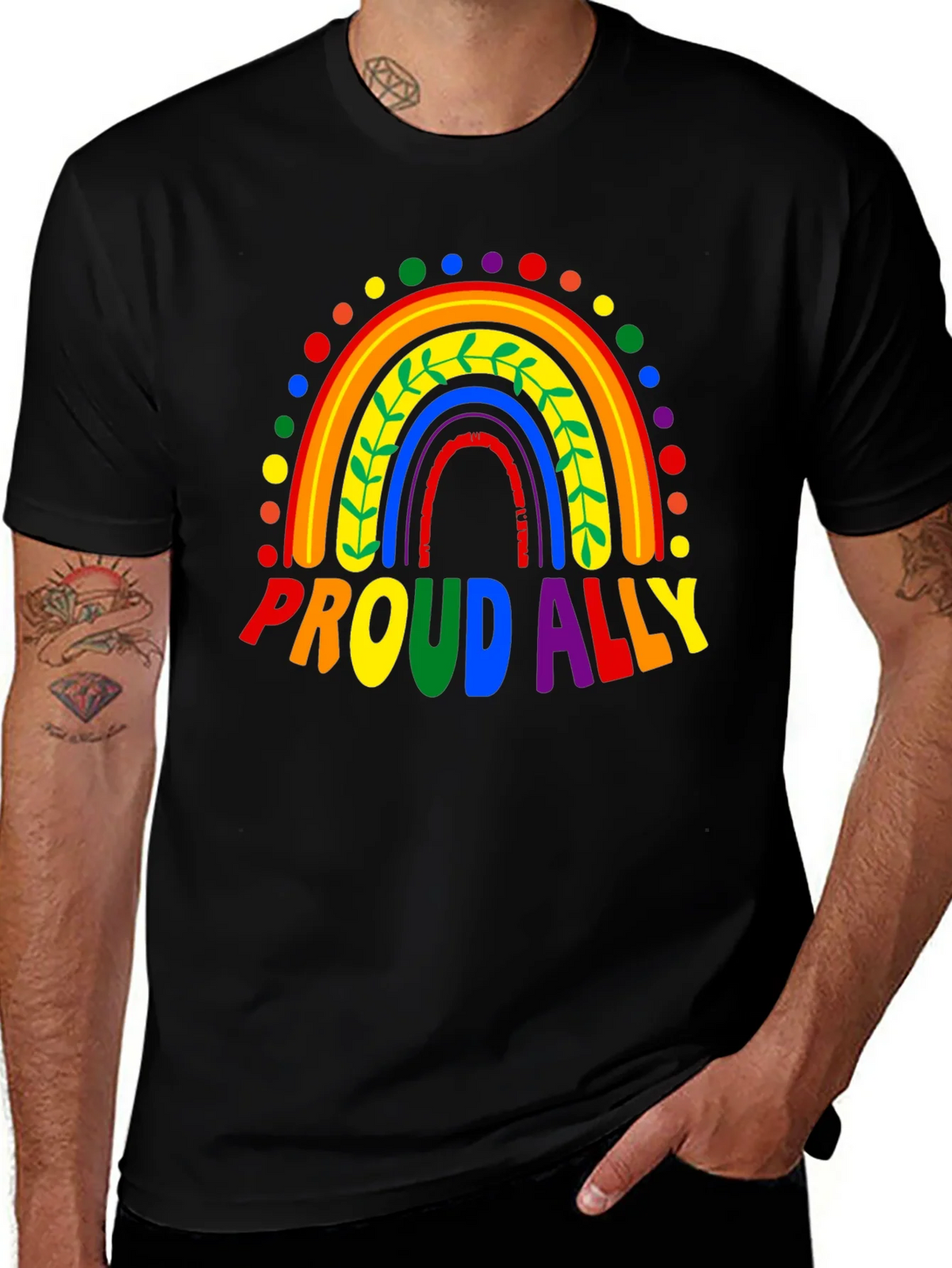 Proud Ally Rainbow LGBTQ+ Pride T-Shirt product image 1