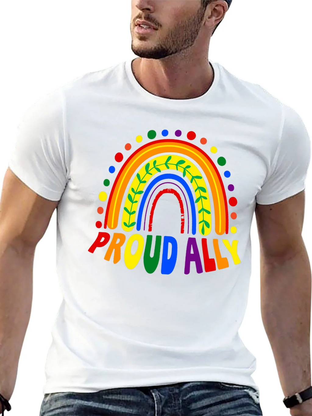 Proud Ally Rainbow LGBTQ+ Pride T-Shirt product image 12