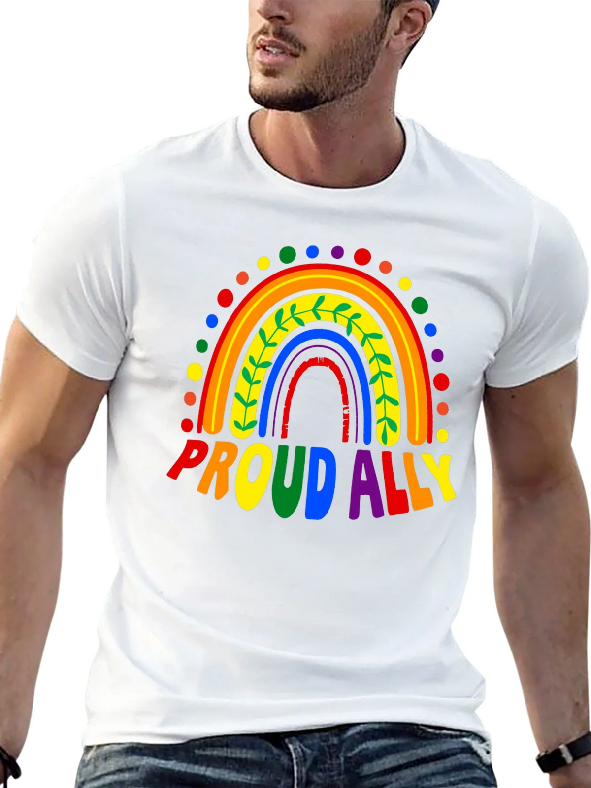 Proud Ally Rainbow LGBTQ+ Pride T-Shirt product image 12