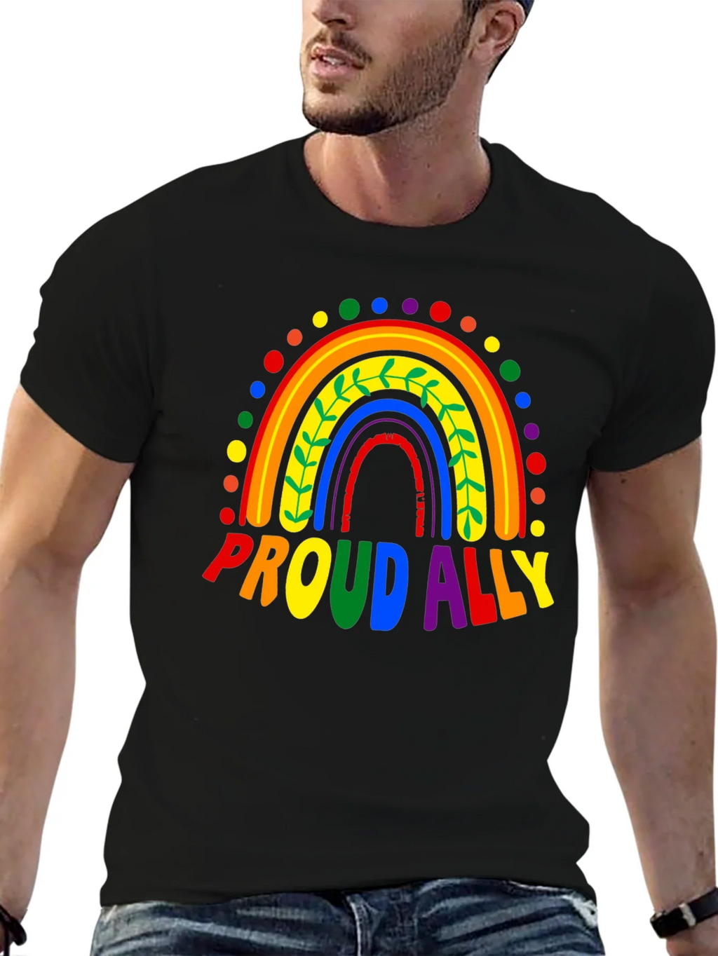 Proud Ally Rainbow LGBTQ+ Pride T-Shirt product image 6