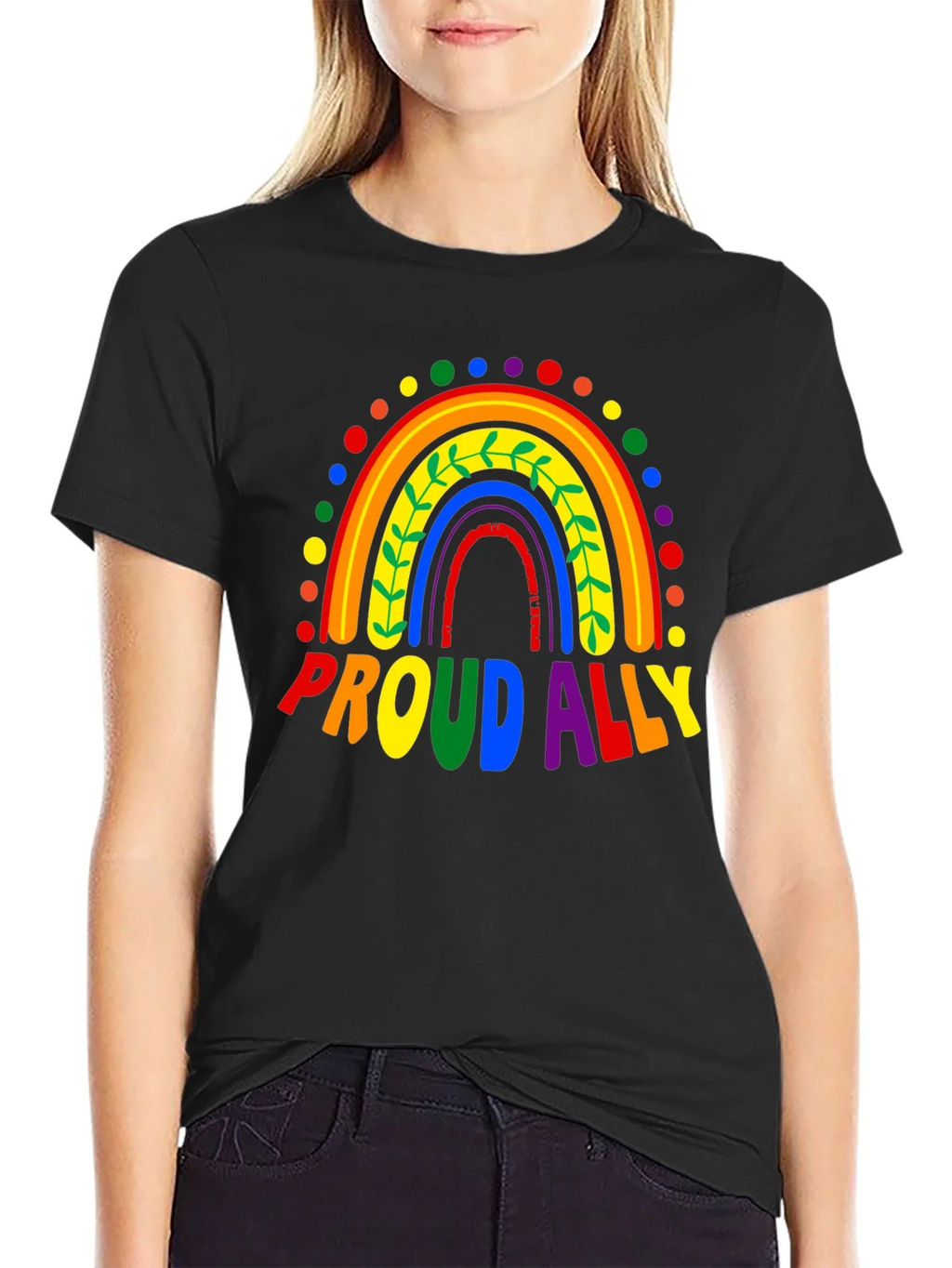 Proud Ally Rainbow LGBTQ+ Pride T-Shirt product image 2