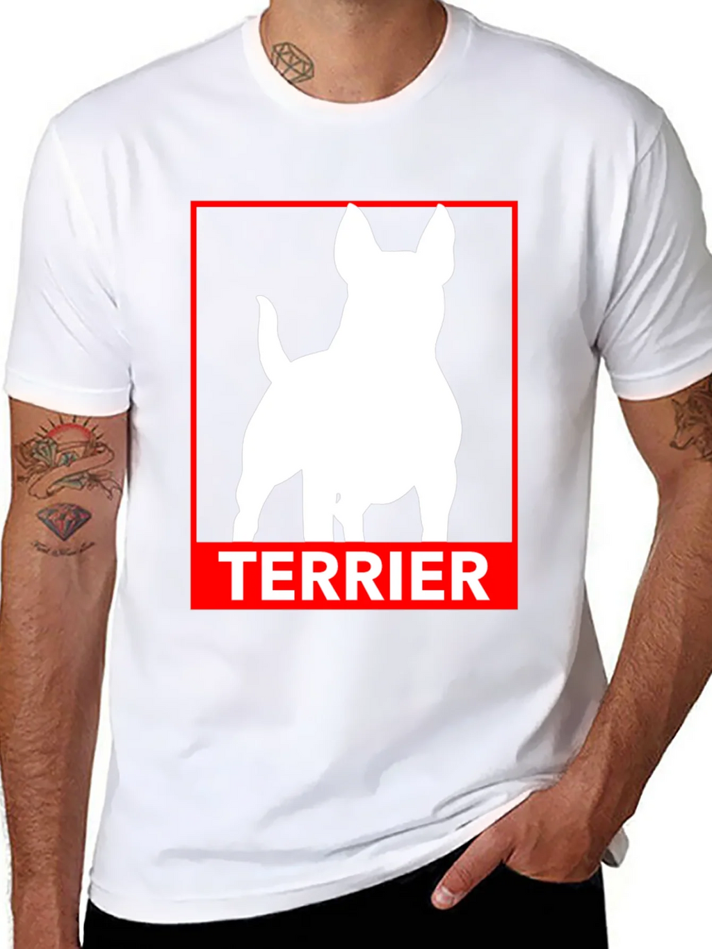 Terrier Dog Silhouette Graphic Tee product image 7