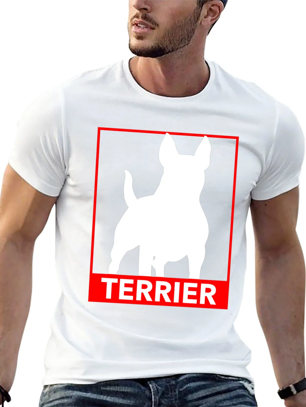 Terrier Dog Silhouette Graphic Tee product image 11