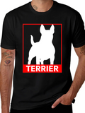 Terrier Dog Silhouette Graphic Tee product image 1