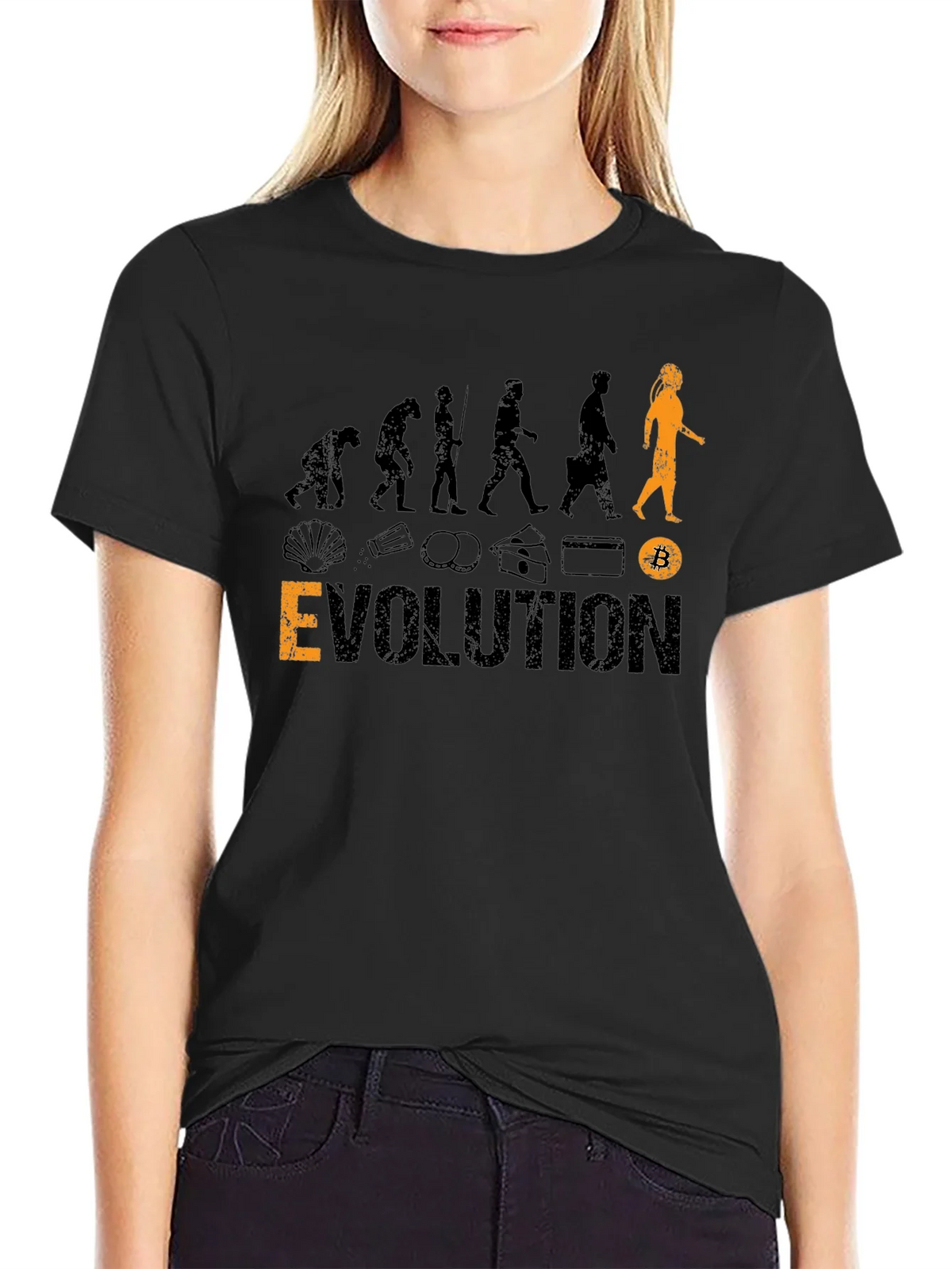 Bitcoin Evolution Black T-Shirt product image 2