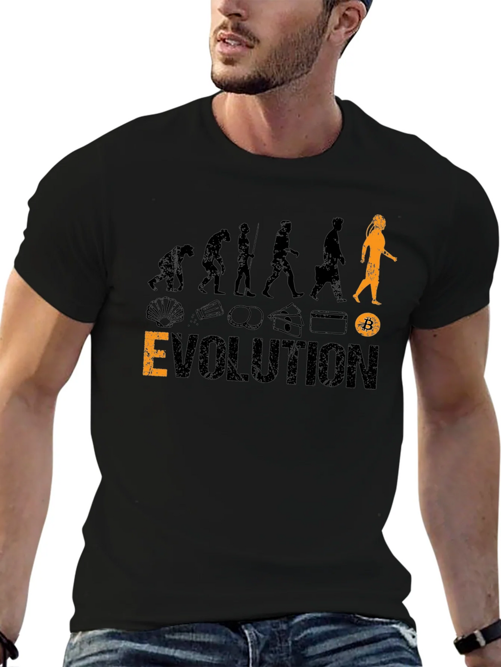 Bitcoin Evolution Black T-Shirt product image 6
