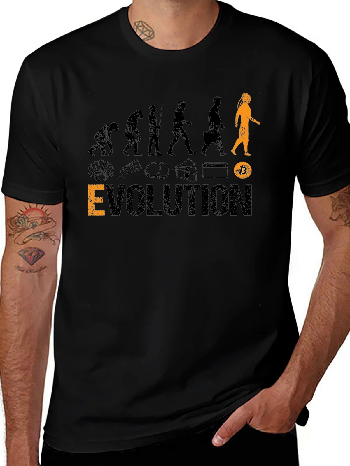 Bitcoin Evolution Black T-Shirt product image 1