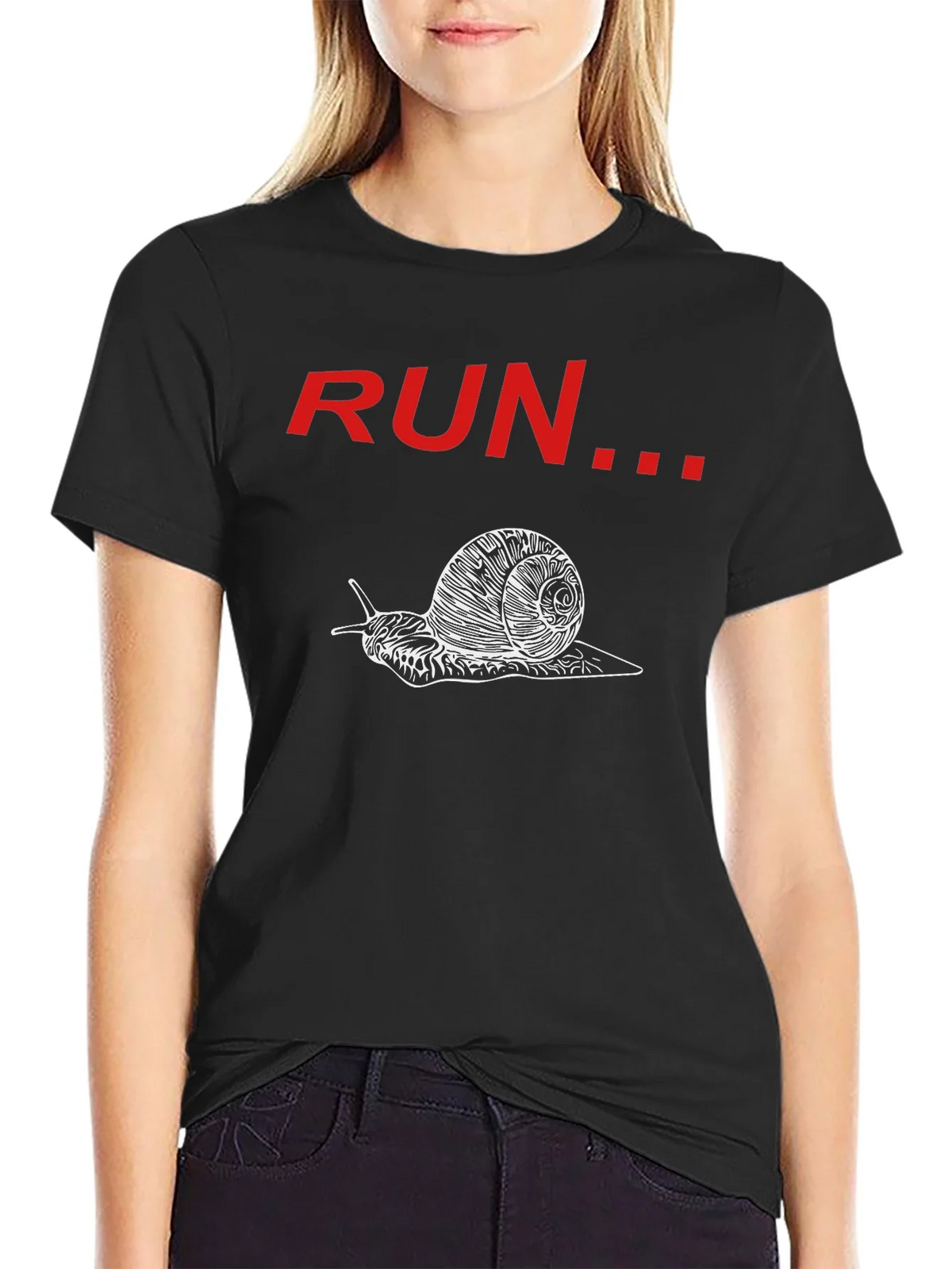 Snail Run Graphic Tee - Slow & Steady Wins product image 2