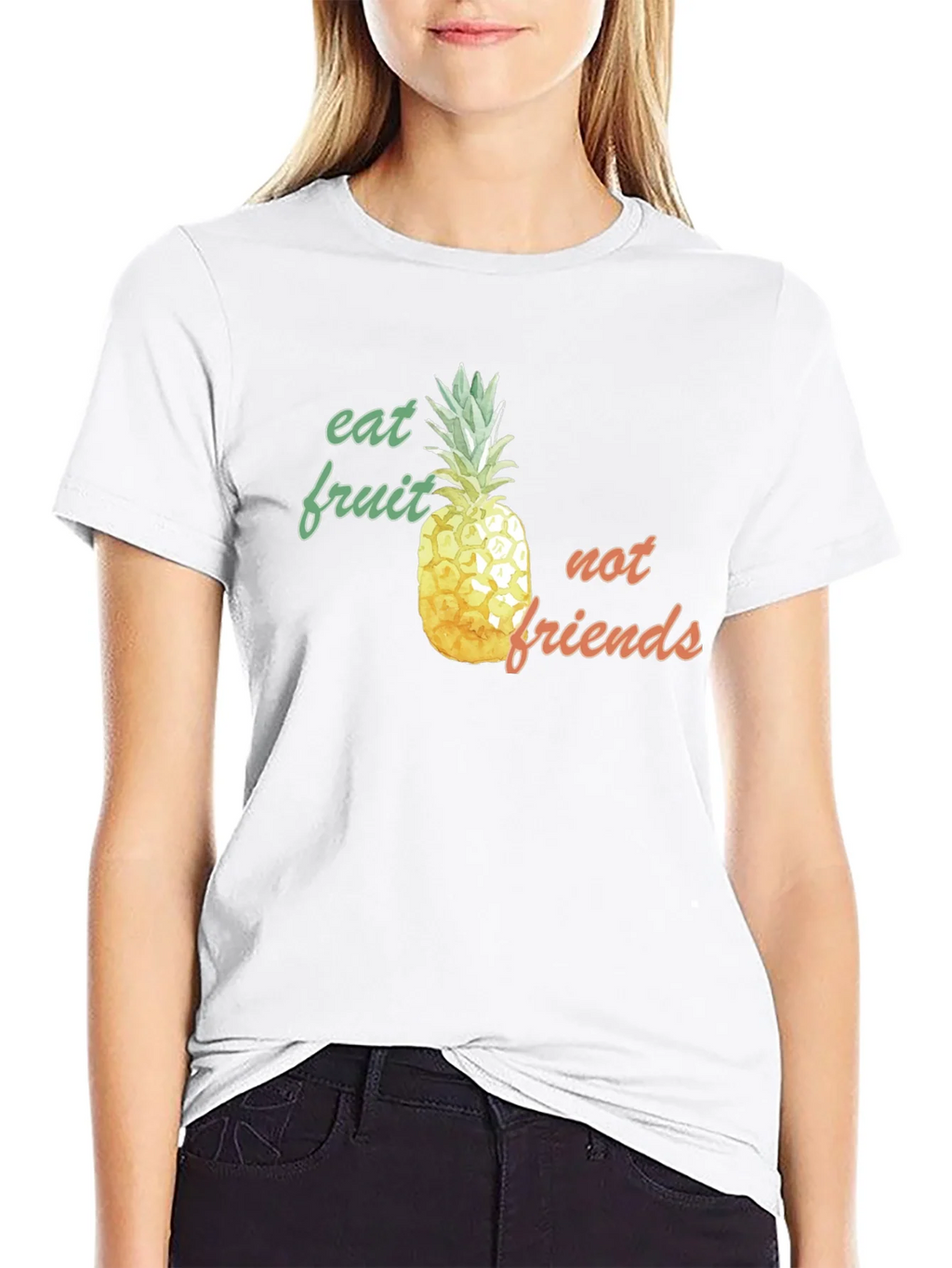 Eat Fruit Not Friends Pineapple Graphic Tee product image 7