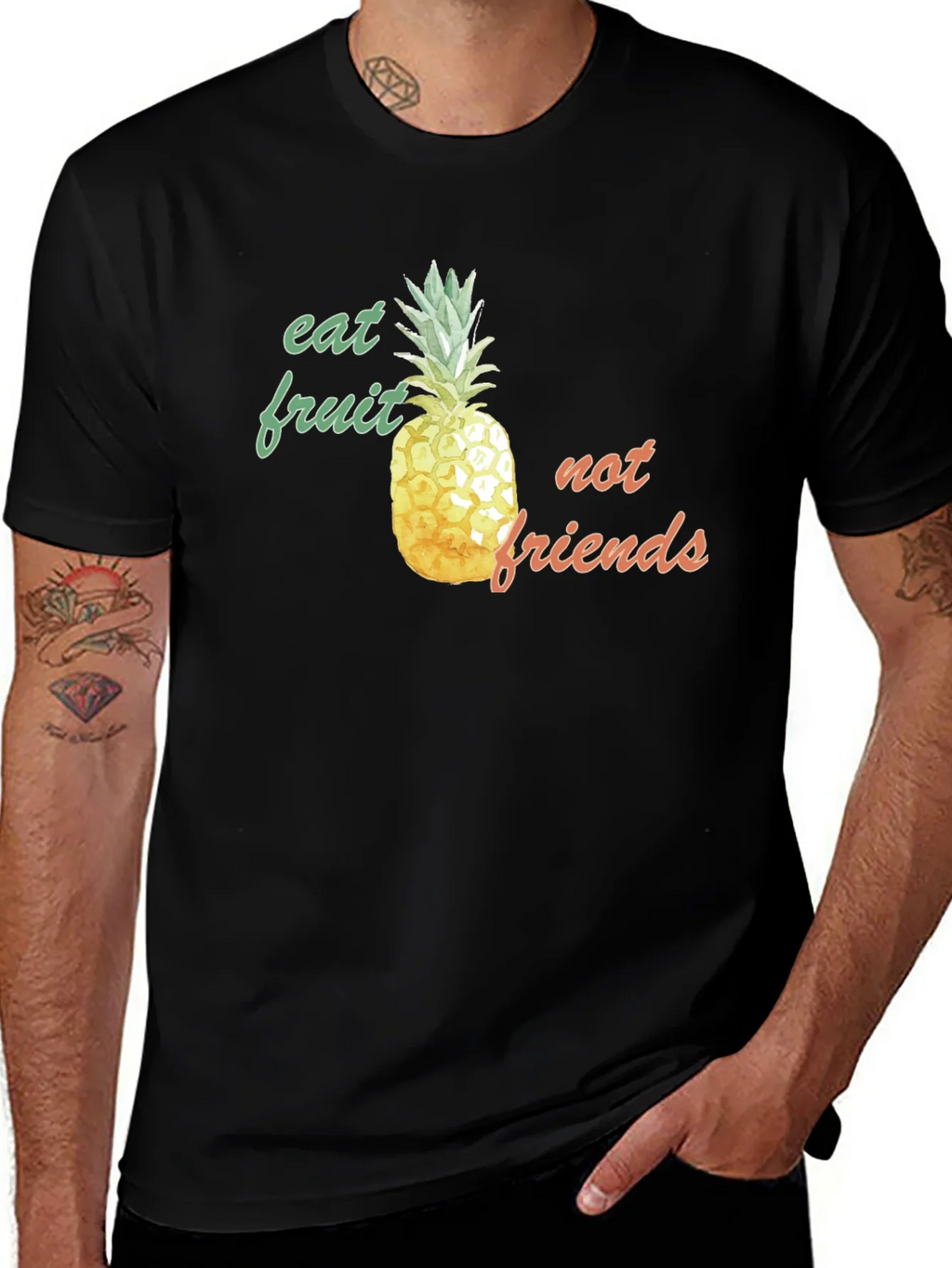 Eat Fruit Not Friends Pineapple Graphic Tee product image 1
