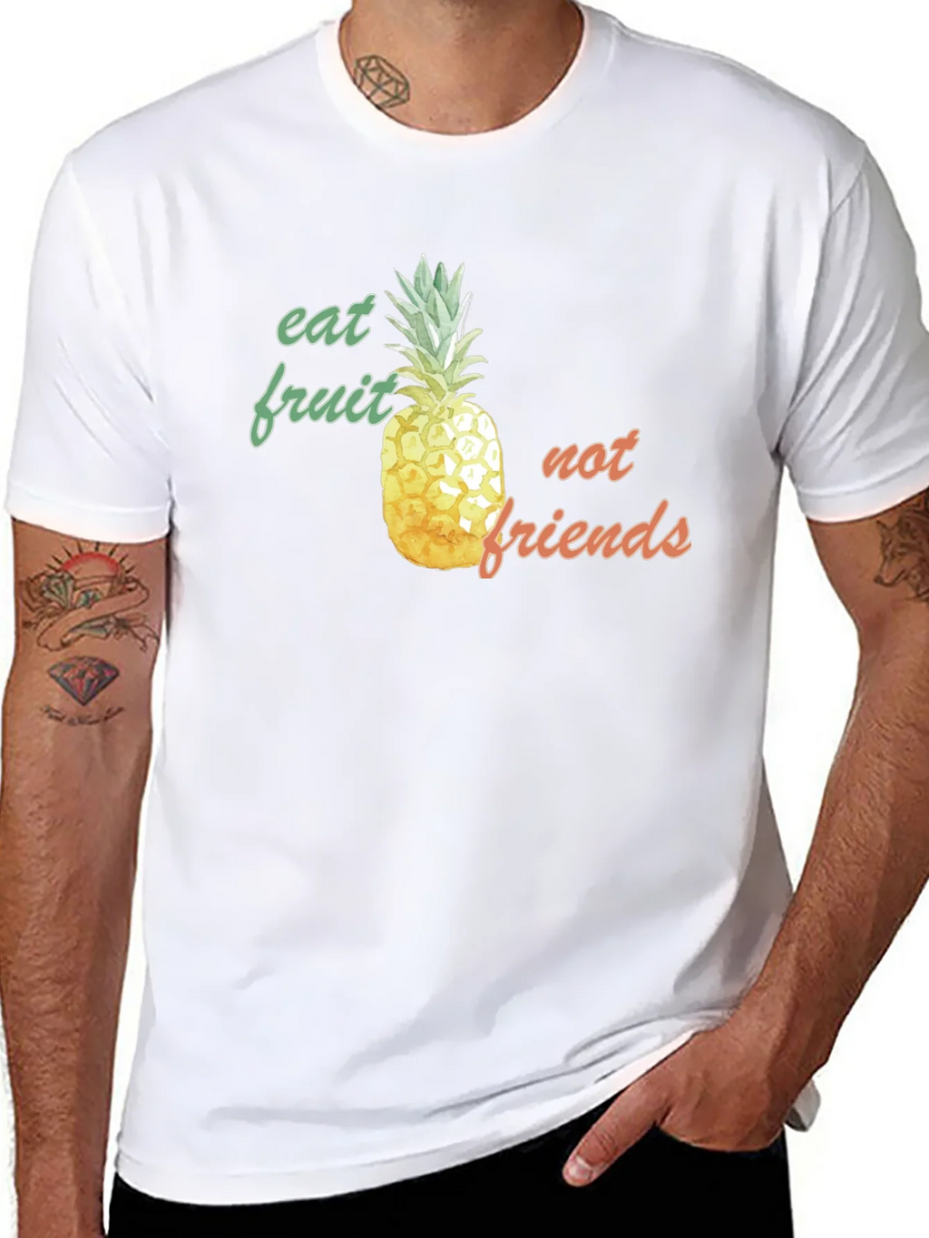 Eat Fruit Not Friends Pineapple Graphic Tee product image 6