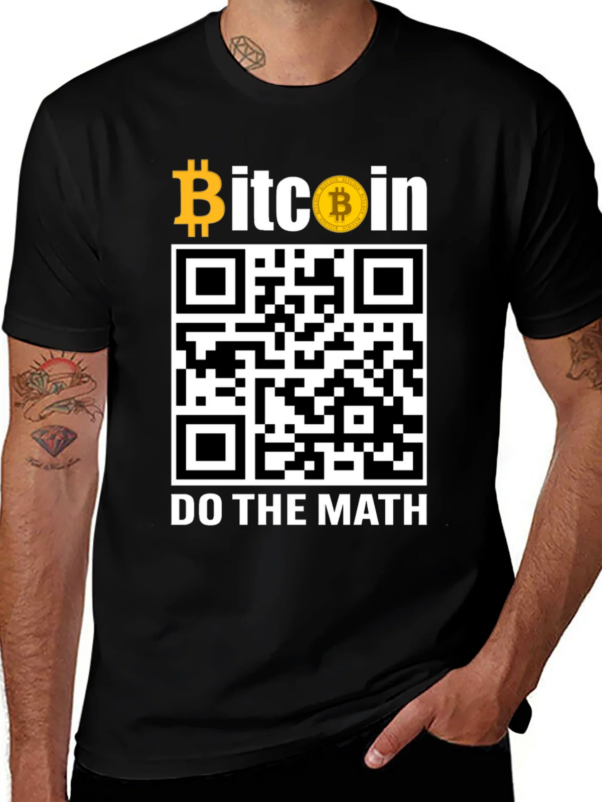 Bitcoin QR Code T-Shirt - Do The Math! product image 1