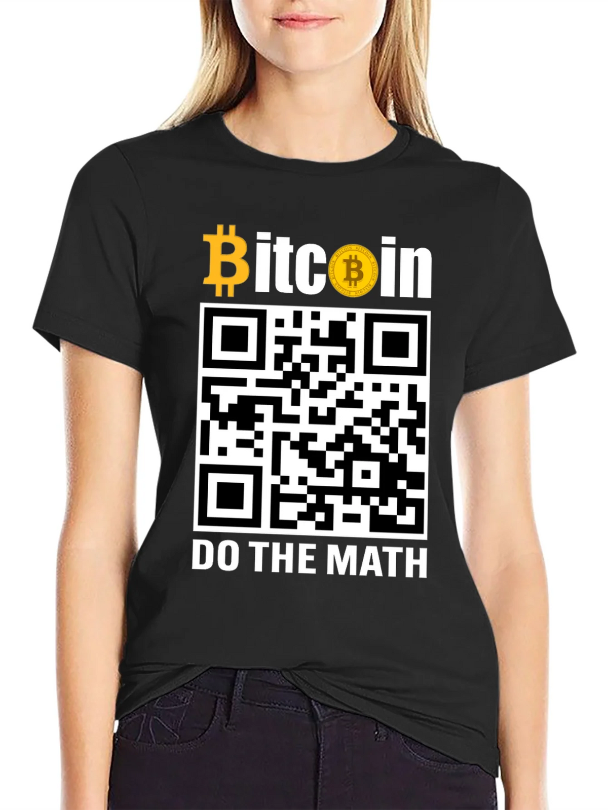 Bitcoin QR Code T-Shirt - Do The Math! product image 2