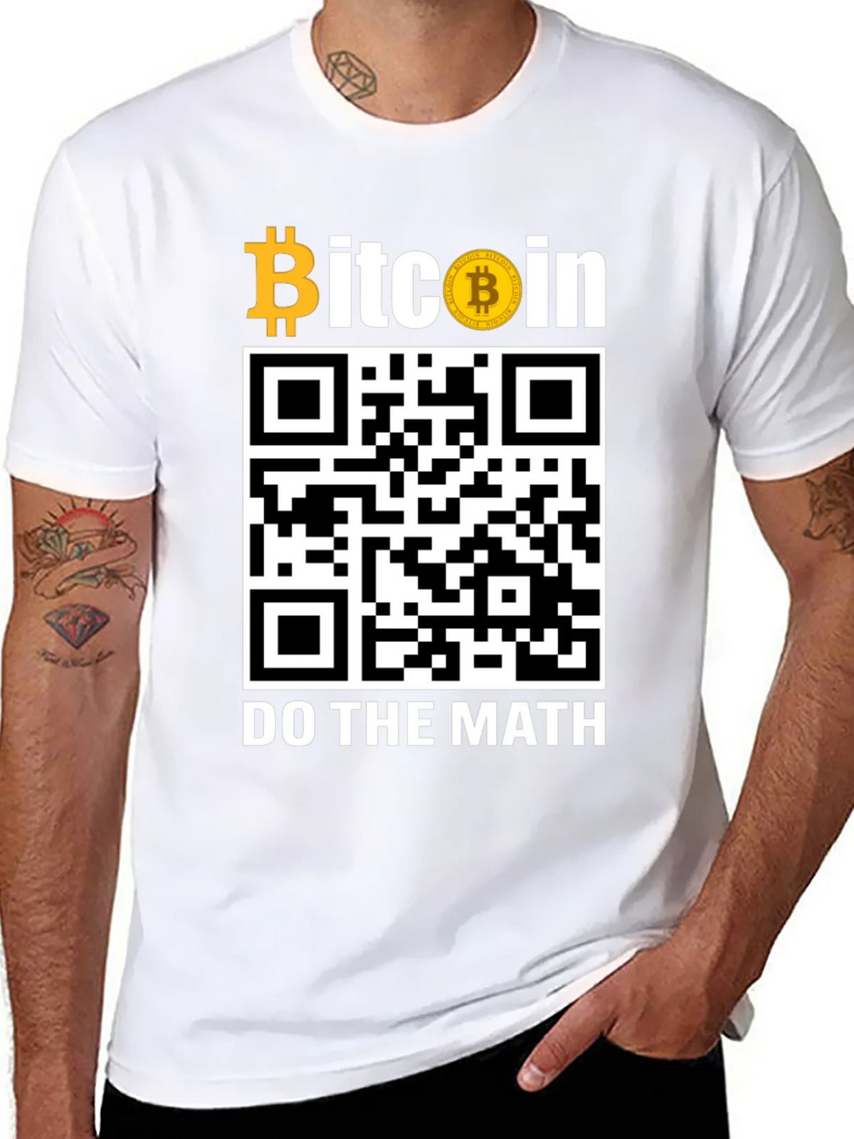 Bitcoin QR Code T-Shirt - Do The Math! product image 7