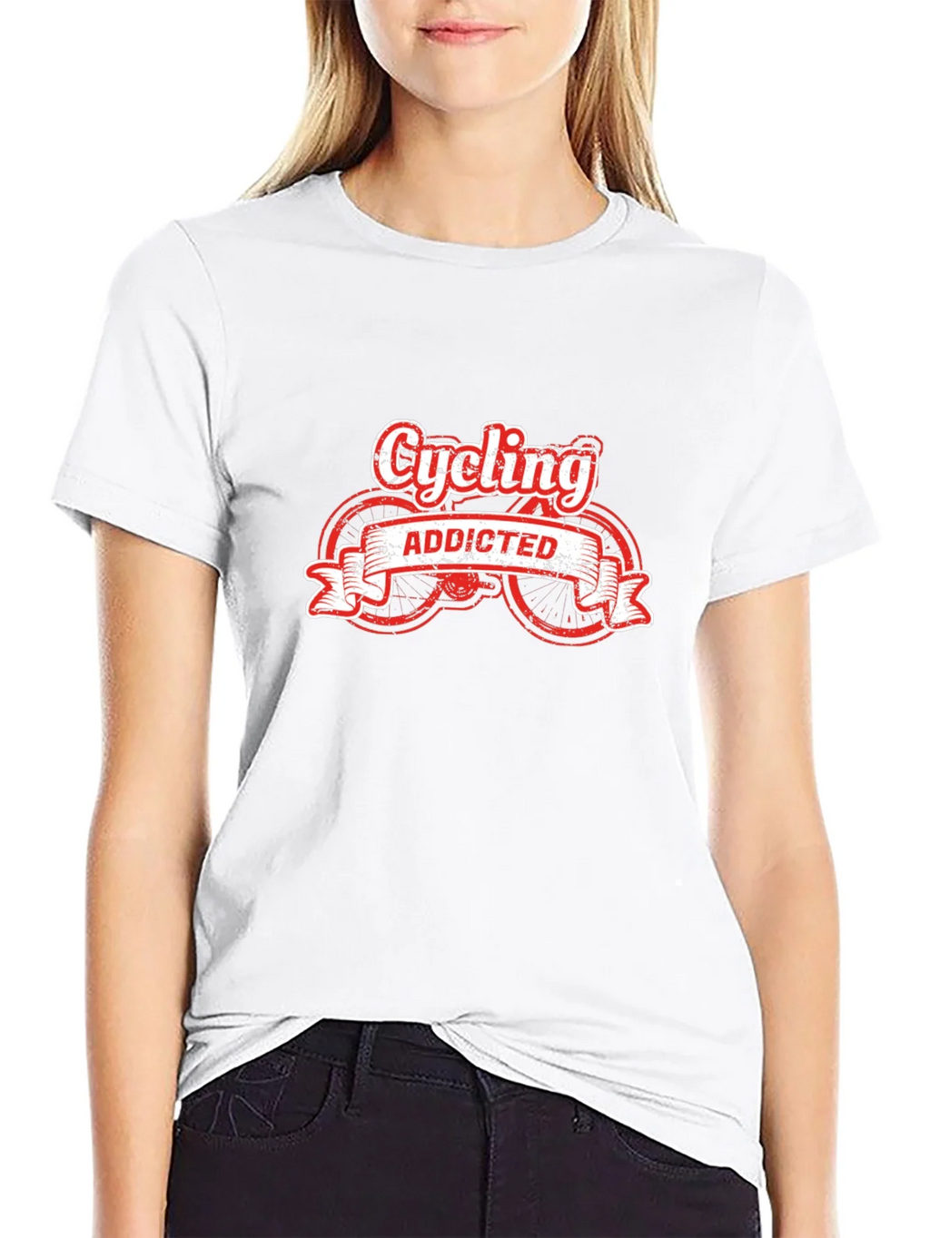 Cycling Addicted Black T-Shirt product image 8