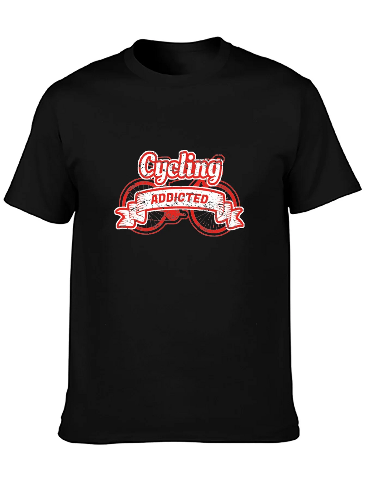 Cycling Addicted Black T-Shirt product image 3