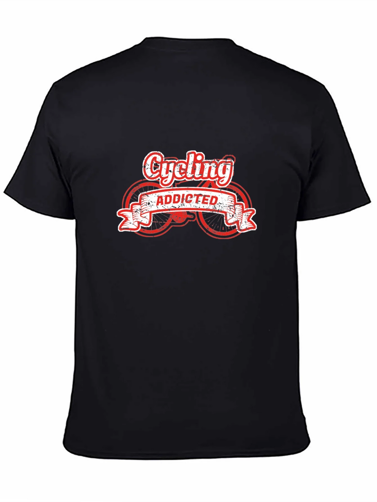 Cycling Addicted Black T-Shirt product image 4