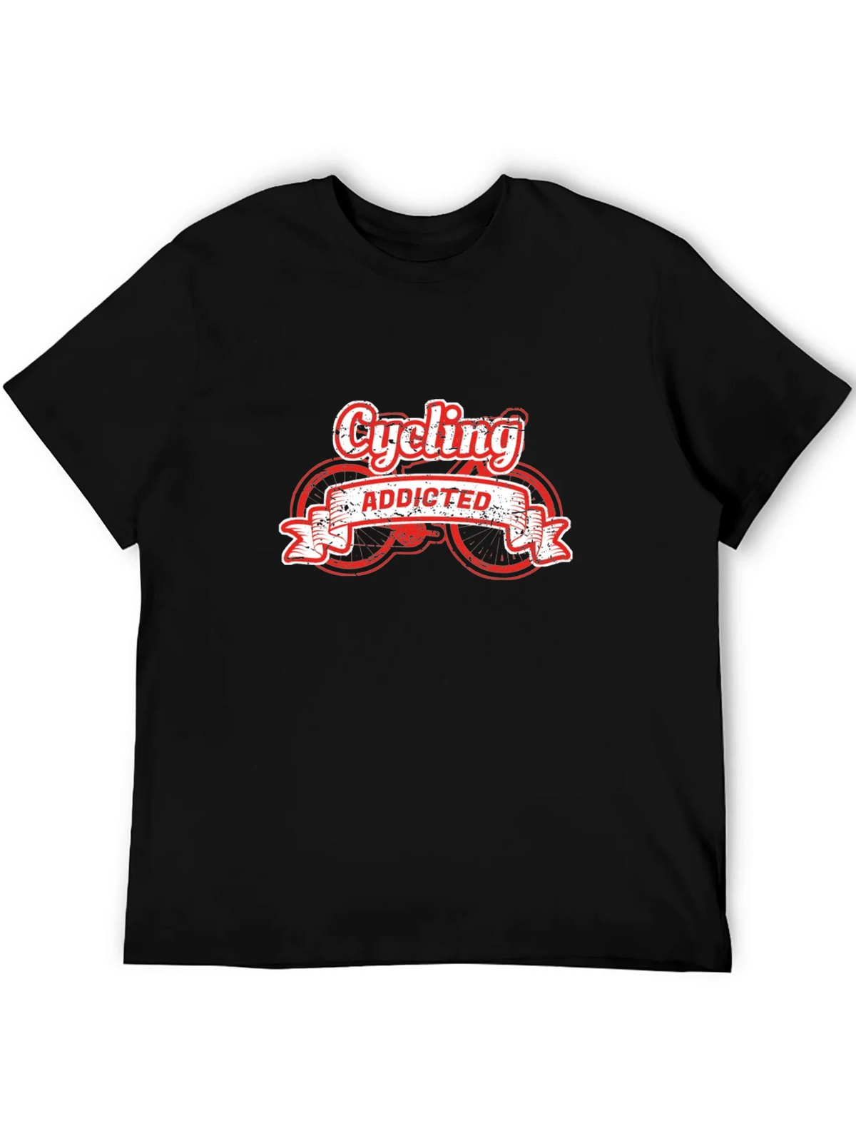 Cycling Addicted Black T-Shirt product image 5