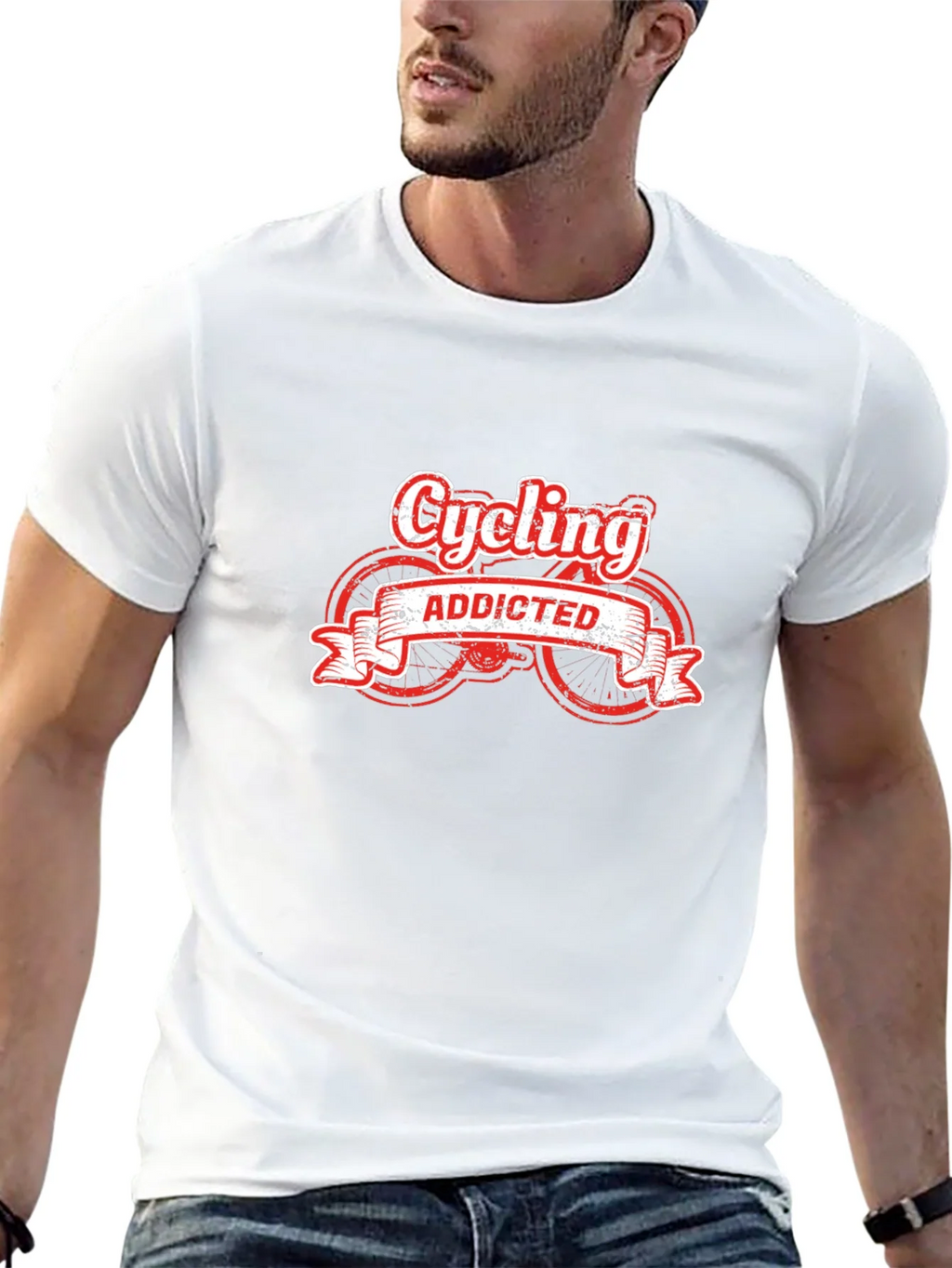 Cycling Addicted Black T-Shirt product image 12