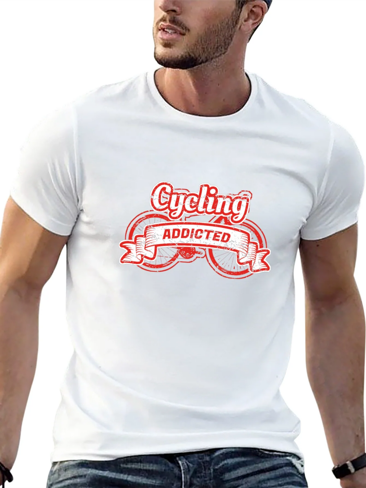 Cycling Addicted Black T-Shirt product image 12