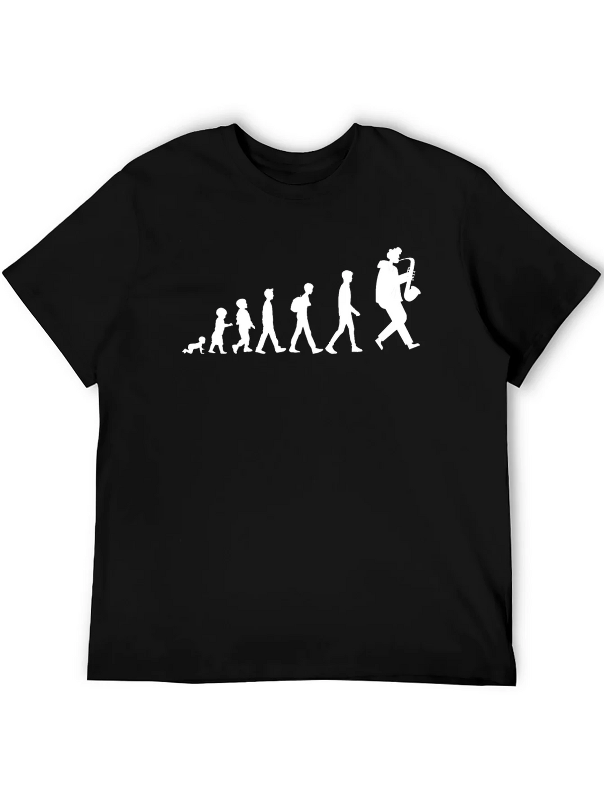 Saxophone Player Evolution T-Shirt - Black product image 5