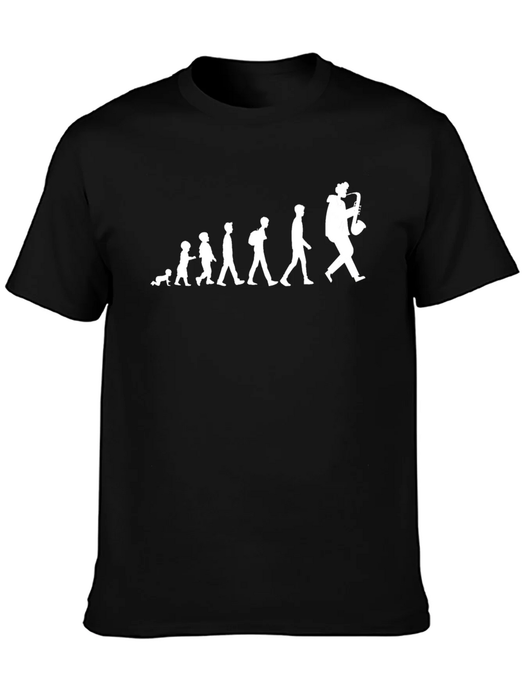 Saxophone Player Evolution T-Shirt - Black product image 3