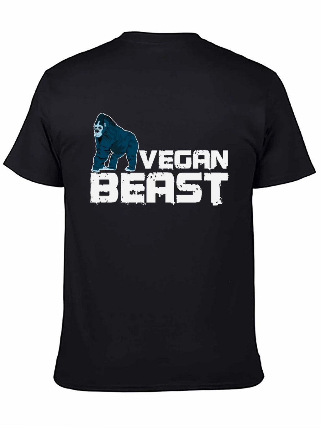 Vegan Beast T-Shirt - Gorilla Design Black product image 4