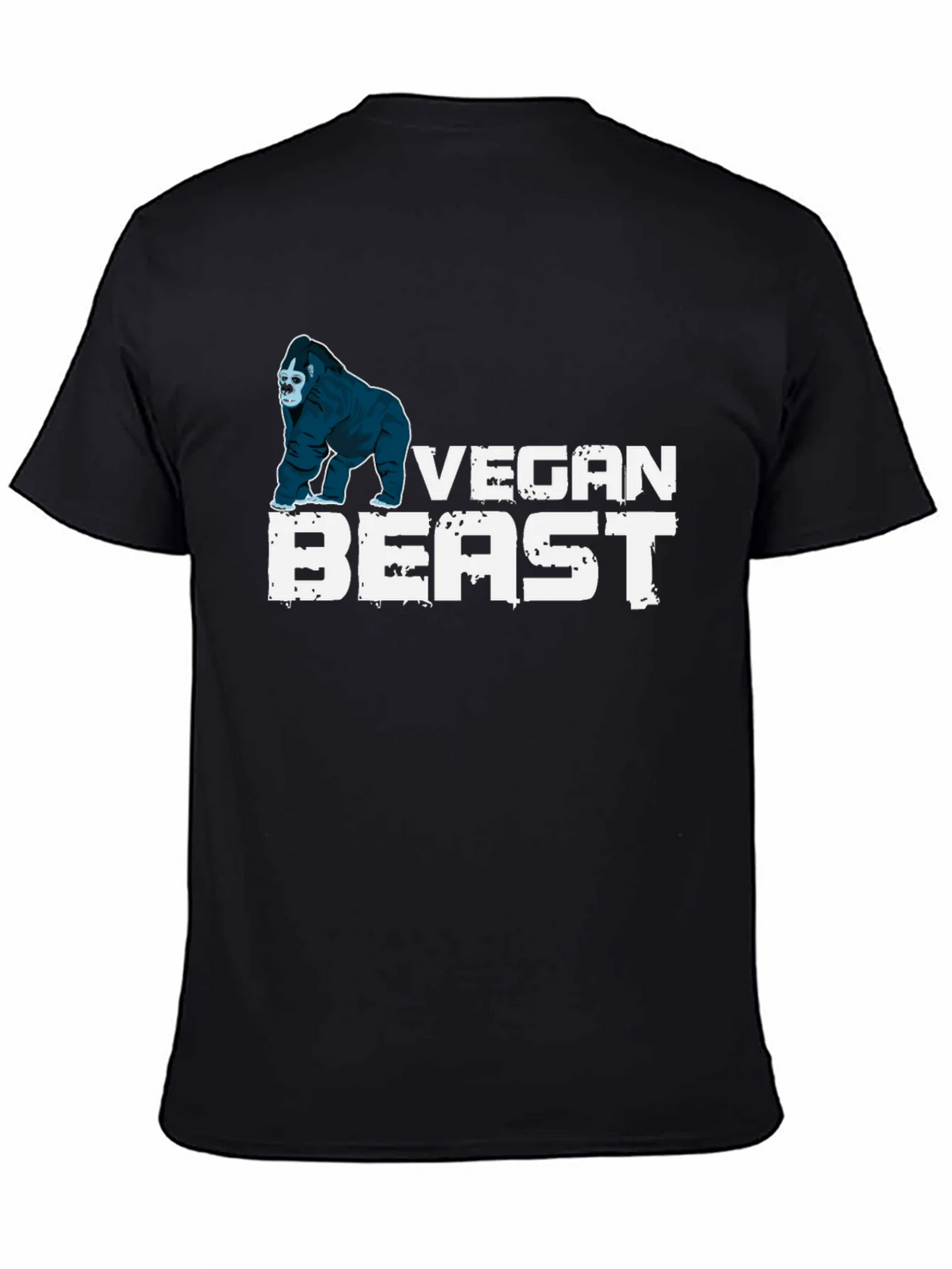 Vegan Beast T-Shirt - Gorilla Design Black product image 4
