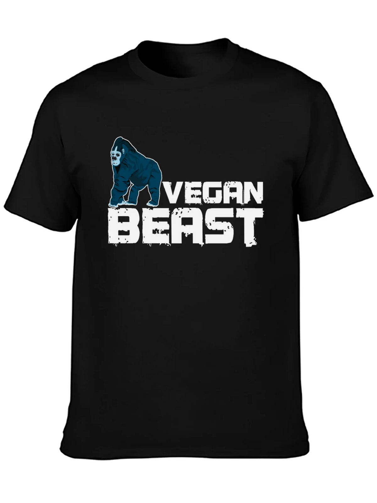 Vegan Beast T-Shirt - Gorilla Design Black product image 3