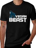 Vegan Beast T-Shirt - Gorilla Design Black product image 1