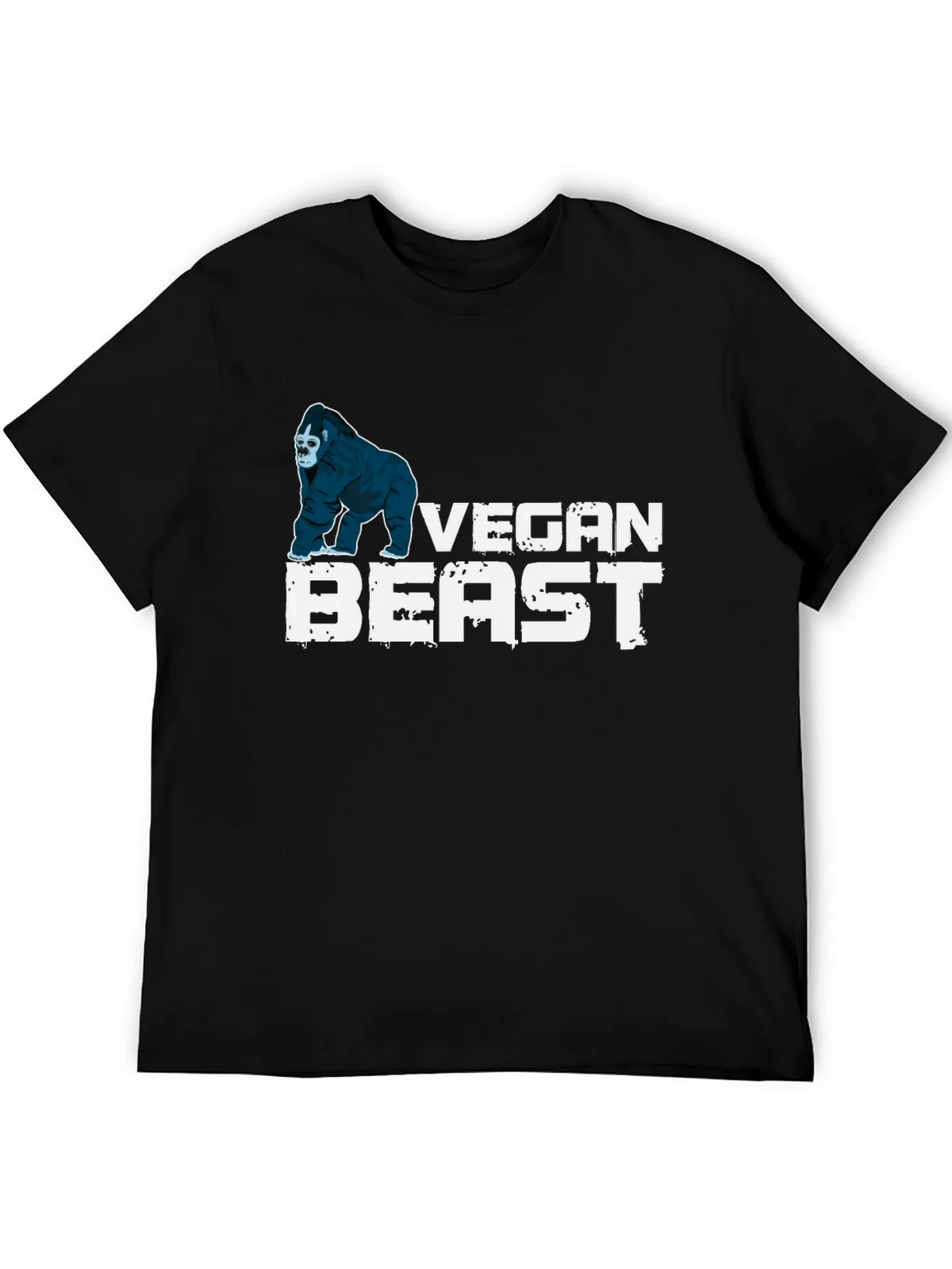 Vegan Beast T-Shirt - Gorilla Design Black product image 5