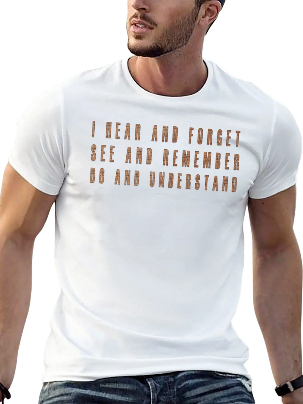I Hear and Forget Mens Black Graphic Tee product image 12