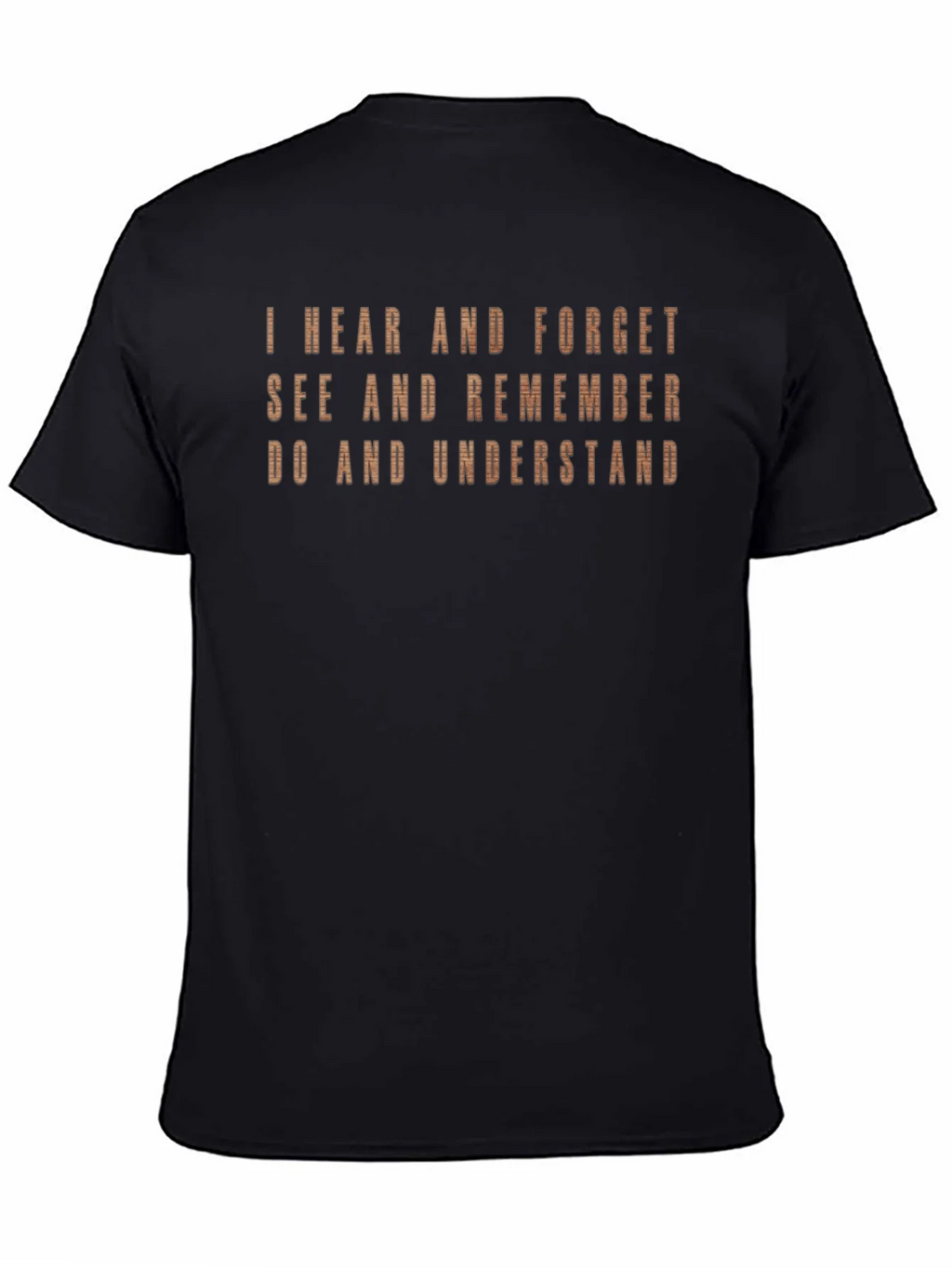 I Hear and Forget Mens Black Graphic Tee product image 4