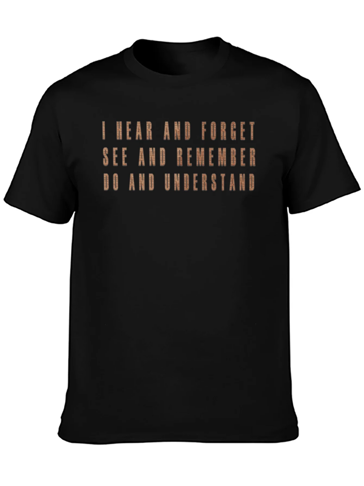 I Hear and Forget Mens Black Graphic Tee product image 3