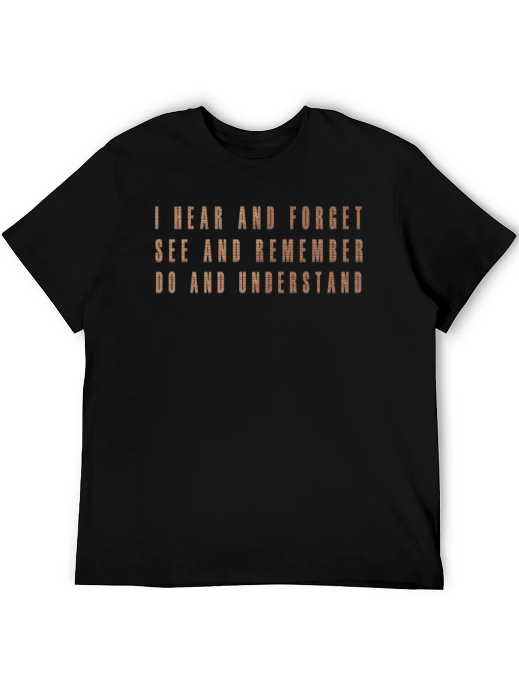 I Hear and Forget Mens Black Graphic Tee product image 5